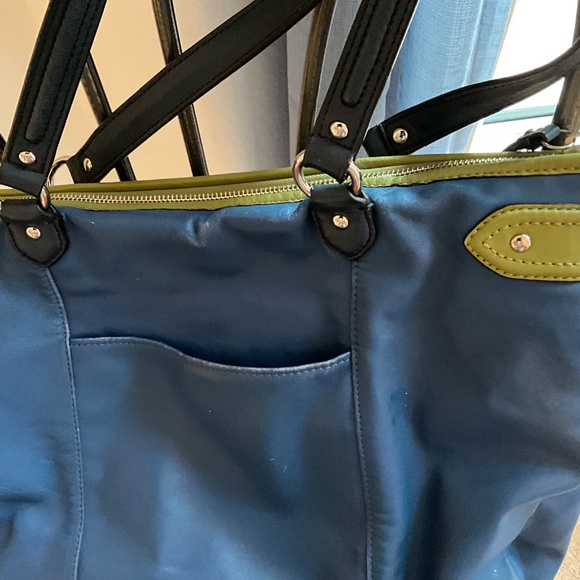 Coach shoulder bag blue/green - double coach tags - Picture 9 of 14